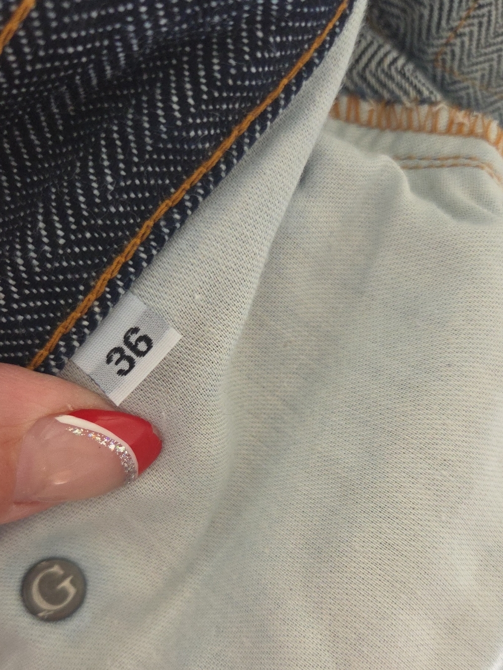 Gustin herringbone selvedge denim jeans California Straight Leg Men 36 - Picture 8 of 10